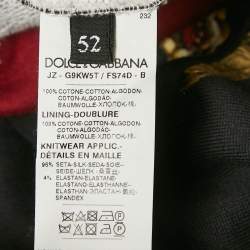 Dolce & Gabbana Black King Crown Print Cotton Hoodie XL