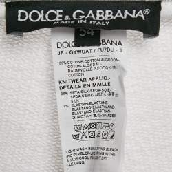 مملوكة مسبقًا شورت برمودا دولتشي أند غابانا قطن إنتارسيا بشعار أبيض مقاس ضخم جدًا - إكس إكس لارج