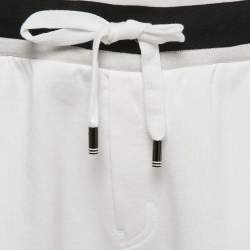 مملوكة مسبقًا شورت برمودا دولتشي أند غابانا قطن إنتارسيا بشعار أبيض مقاس ضخم جدًا - إكس إكس لارج