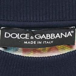 Pre Owned Dolce & Gabbana Multicolor Caretto Siciliano Print Cotton Sweatshirt S 