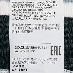 Dolce & Gabbana Blue Geometric Print Jersey Bermuda Shorts XL