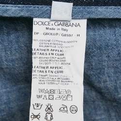 Pre Owned Dolce & Gabbana Blue Distressed Denim Jeans L Waist 35"