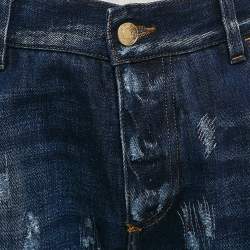 Pre Owned Dolce & Gabbana Blue Distressed Denim Jeans L Waist 35"
