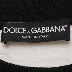 Dolce & Gabbana Grey James Dean Print Cotton Applique Detail Sweatshirt M