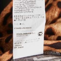 Dolce & Gabbana Multicolor/Brown Printed Cotton Crew Neck T-Shirt M
