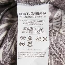 Dolce & Gabbana Multicolor/Brown Printed Cotton Crew Neck T-Shirt M