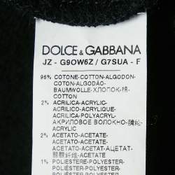 Dolce & Gabbana Black King Applique Cotton Sweatshirt L
