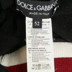 Pre Owned Dolce & Gabbana Black King Print Cotton Knit Hoodie XL