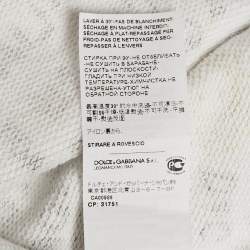 Pre Owned Dolce & Gabbana White Graffiti Print Jersey Cotton Knit Sweatshirt XL