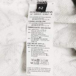 Pre Owned Dolce & Gabbana White Graffiti Print Jersey Cotton Knit Sweatshirt XL