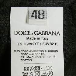 Pre Owned Dolce & Gabbana Black Corduroy Cargo Pants M