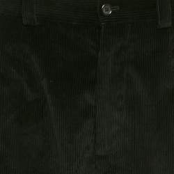 Pre Owned Dolce & Gabbana Black Corduroy Cargo Pants M