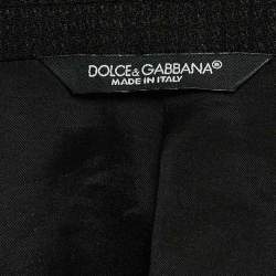 Dolce & Gabbana Black Textured Wool Single Breasted Blazer XS