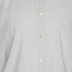 Dolce & Gabbana Light Grey Cotton Blend Button Front Shirt L