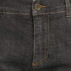 Pre Owned Dolce & Gabbana Black Washed Denim Slim Fit Jeans L