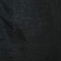 Pre Owned Dolce & Gabbana Black Linen Long Sleeve Mazzini Fit Shirt L