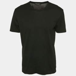 Pre Owned Dolce & Gabbana Black Jersey Crewneck T-Shirt L