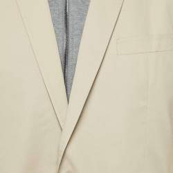 Dolce & Gabbana Beige Cotton Gabardine Blazer XL