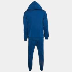 Dolce & Gabbana Blue Crown Embroidered Cotton Knit Tack Suit M