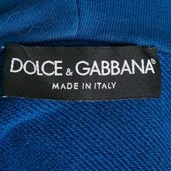 Dolce & Gabbana Blue Crown Embroidered Cotton Knit Tack Suit M