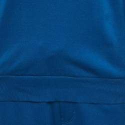 Dolce & Gabbana Blue Crown Embroidered Cotton Knit Tack Suit M