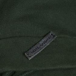 Dolce & Gabbana Green Flock Print Cotton Hooded Sweatshirt M