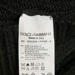 Pre Owned Dolce & Gabbana Black Cable Knit Cardigan L