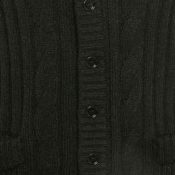 Pre Owned Dolce & Gabbana Black Cable Knit Cardigan L