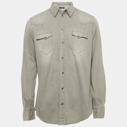 Dolce & Gabbana Grey Denim Sicilia Shirt L