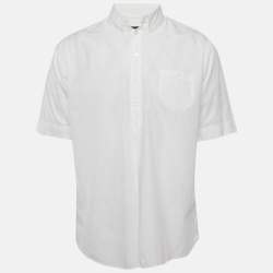 Pre Owned Dolce & Gabbana White Cotton Half Sleeve Shirt L