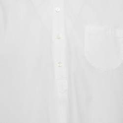 Pre Owned Dolce & Gabbana White Cotton Half Sleeve Shirt L