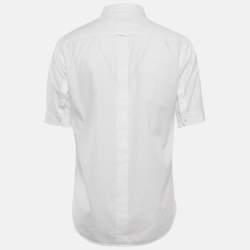 Pre Owned Dolce & Gabbana White Cotton Half Sleeve Shirt L
