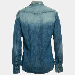 Pre Owned Dolce & Gabbana Blue Faded Denim Sicilia Shirt XL