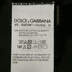 Pre Owned Dolce & Gabbana Black Jersey Short Sleeve Shirt L