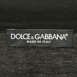 Pre Owned Dolce & Gabbana Black Jersey Short Sleeve Shirt L