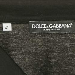 Pre Owned Dolce & Gabbana Black Jersey Short Sleeve Shirt L