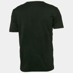 مملوكة مسبقًا Dolce & Gabbana Black King's Angel Print Jersey T-Shirt M