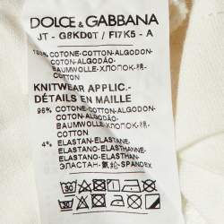 Dolce & Gabbana White DG Stars King Print Cotton Crew Neck T-Shirt L