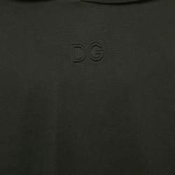 Pre Owned Dolce & Gabbana Black 3D Logo Cotton Knit Hoodie L