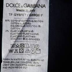 Dolce & Gabbana Blue Striped Pattern Cotton Pants L