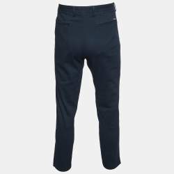 Dolce & Gabbana Blue Striped Pattern Cotton Pants L