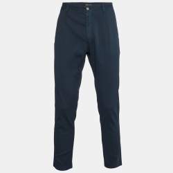 Dolce & Gabbana Blue Striped Pattern Cotton Pants L