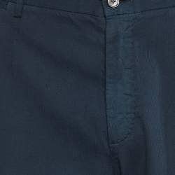 Dolce & Gabbana Blue Striped Pattern Cotton Pants L