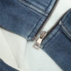 Dolce & Gabbana Blue Stretch Cotton Blend Bomber Jacket L