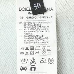 Dolce & Gabbana Blue Stretch Cotton Blend Bomber Jacket L