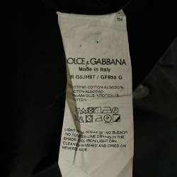Dolce & Gabbana Black Cotton Short Sleeve Shirt M