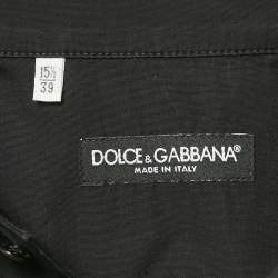 Dolce & Gabbana Black Cotton Short Sleeve Shirt M