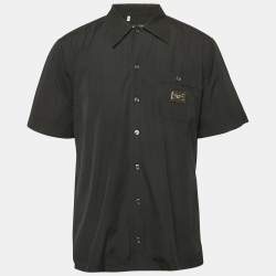 Dolce & Gabbana Black Cotton Short Sleeve Shirt M