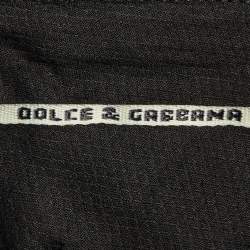 Dolce & Gabbana Black Wool & Silk Tailored Pants M