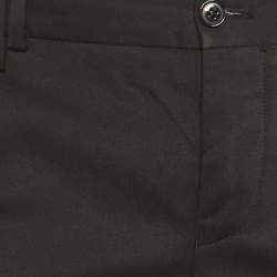 Dolce & Gabbana Black Wool & Silk Tailored Pants M